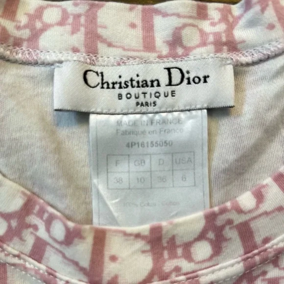 Christian Dior Boutique Pink Monogram Top - Picture 3 of 6